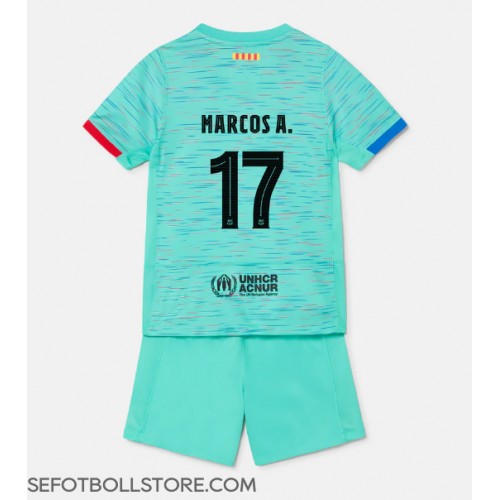 Barcelona Marcos Alonso #17 Replika babykläder Tredjeställ Barn 2023-24 Kortärmad (+ korta byxor)